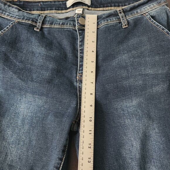 H+H by Harmony & Havoc Womens Jeans Size 14P Blue Denim Large Stitch - Picture 4 of 9